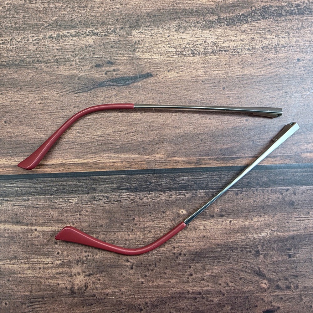 EyeBuyDirect Mirando Gunmetal‎ Red Replacement Temples Arms 48-20-140 C1